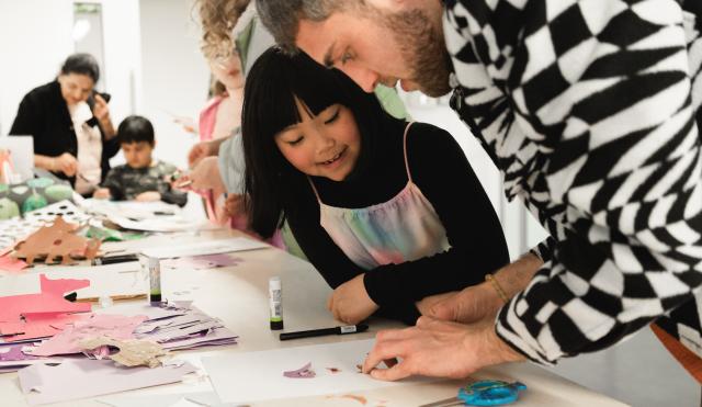 People making arts and crafts